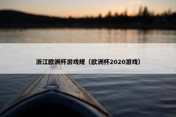 浙江欧洲杯游戏规（欧洲杯2020游戏）