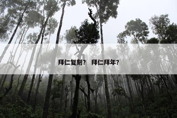 拜仁复刻？ 拜仁拜年？