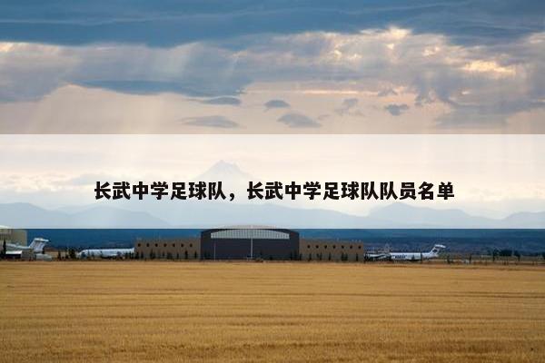 长武中学足球队，长武中学足球队队员名单