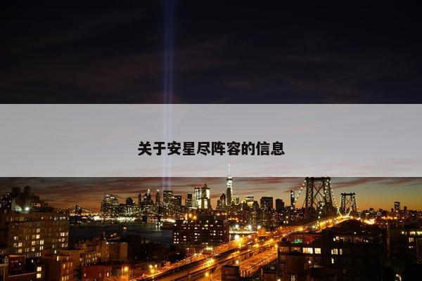 关于安星尽阵容的信息