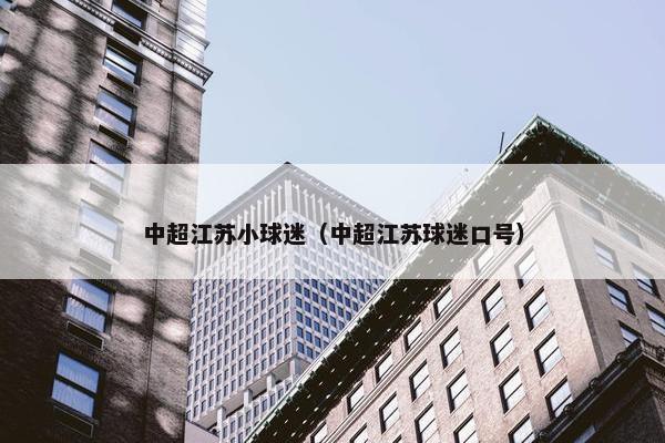 中超江苏小球迷（中超江苏球迷口号）