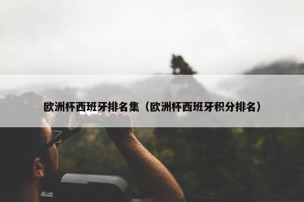 欧洲杯西班牙排名集（欧洲杯西班牙积分排名）