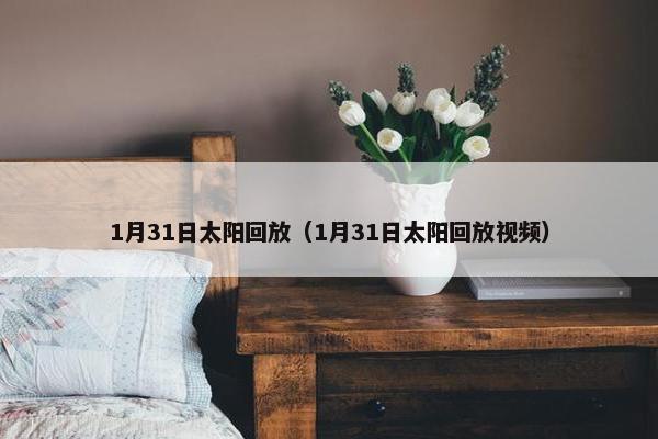 1月31日太阳回放（1月31日太阳回放视频）