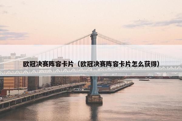 欧冠决赛阵容卡片（欧冠决赛阵容卡片怎么获得）
