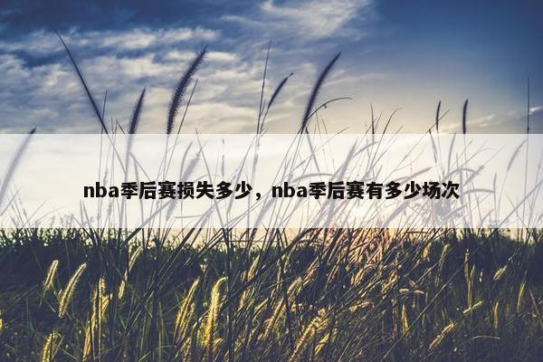 nba季后赛损失多少，nba季后赛有多少场次