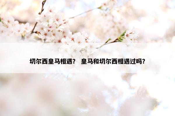 切尔西皇马相遇？ 皇马和切尔西相遇过吗？