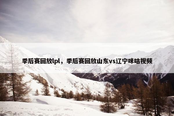 季后赛回放lpl，季后赛回放山东vs辽宁咪咕视频
