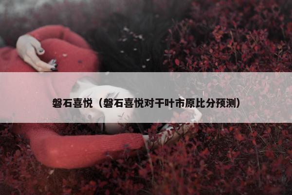 磐石喜悦（磐石喜悦对干叶市原比分预测）