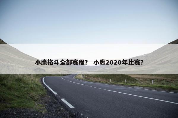 小鹰格斗全部赛程？ 小鹰2020年比赛？
