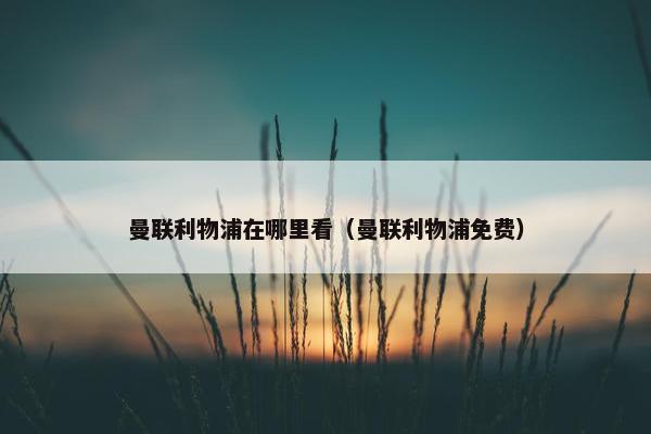 曼联利物浦在哪里看（曼联利物浦免费）