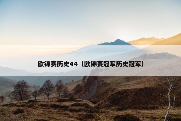 欧锦赛历史44（欧锦赛冠军历史冠军）