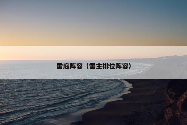 雷庭阵容（雷主排位阵容）