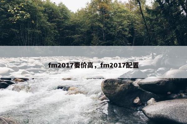 fm2017要价高，fm2017配置