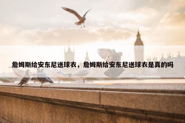 詹姆斯给安东尼送球衣，詹姆斯给安东尼送球衣是真的吗
