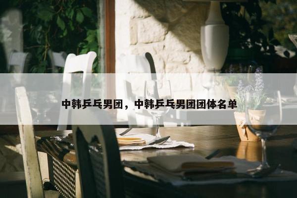 中韩乒乓男团，中韩乒乓男团团体名单