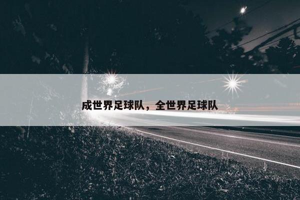 成世界足球队，全世界足球队