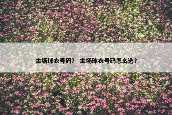 主场球衣号码？ 主场球衣号码怎么选？