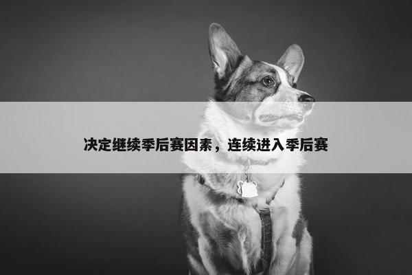 决定继续季后赛因素，连续进入季后赛