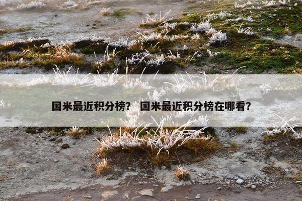 国米最近积分榜？ 国米最近积分榜在哪看？
