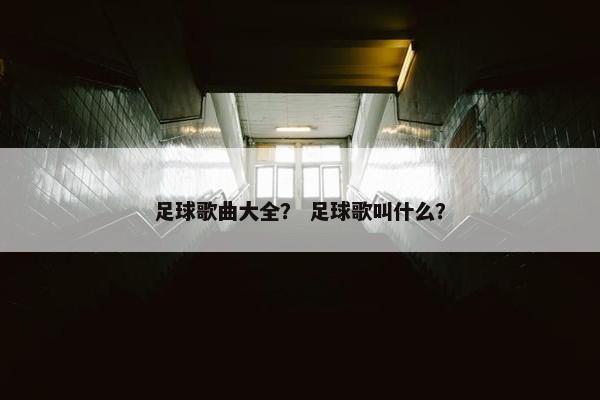 足球歌曲大全？ 足球歌叫什么？