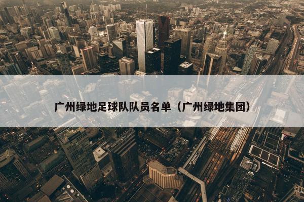 广州绿地足球队队员名单（广州绿地集团）