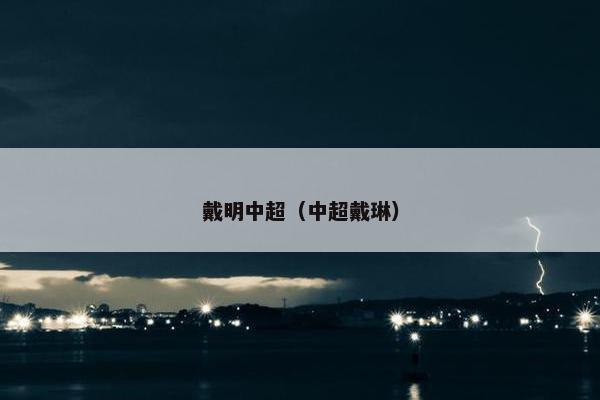 戴明中超（中超戴琳）