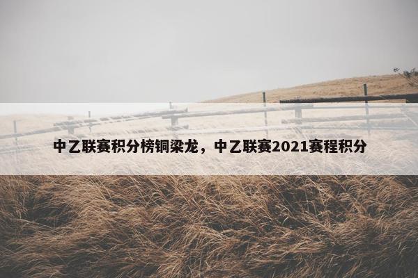 中乙联赛积分榜铜梁龙，中乙联赛2021赛程积分