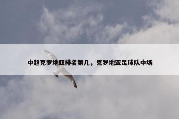 中超克罗地亚排名第几，克罗地亚足球队中场