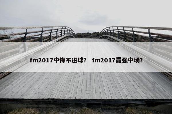 fm2017中锋不进球？ fm2017最强中场？