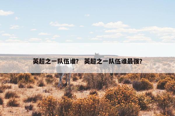 英超之一队伍谁？ 英超之一队伍谁最强？