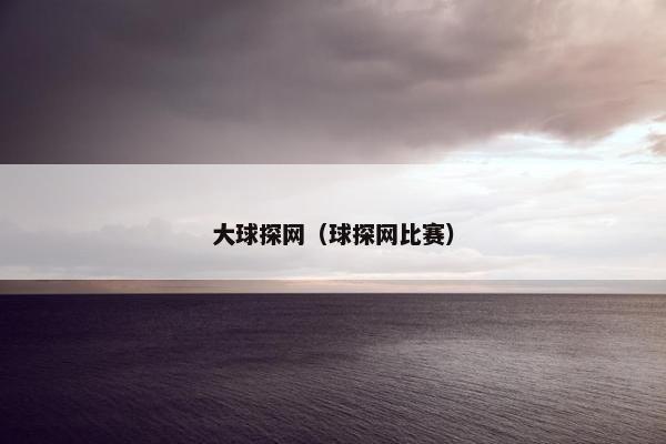大球探网（球探网比赛）