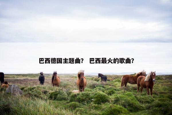 巴西德国主题曲？ 巴西最火的歌曲？