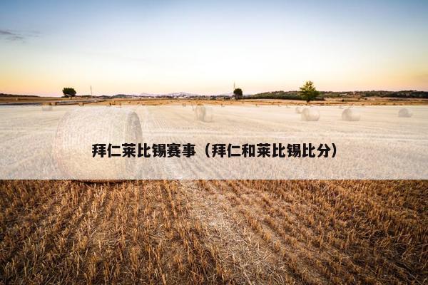 拜仁莱比锡赛事（拜仁和莱比锡比分）