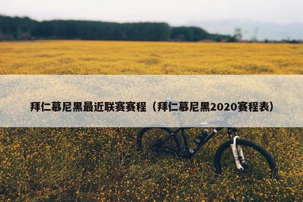 拜仁慕尼黑最近联赛赛程（拜仁慕尼黑2020赛程表）