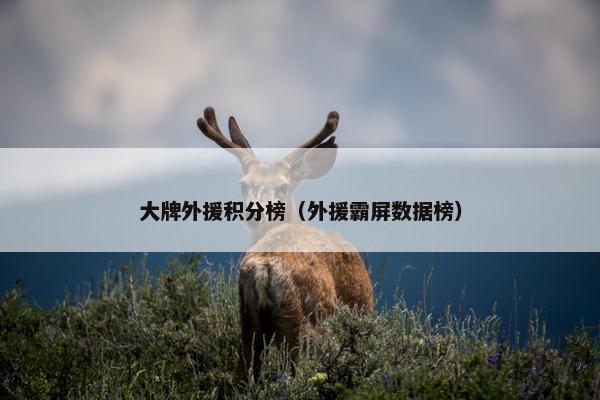 大牌外援积分榜（外援霸屏数据榜）