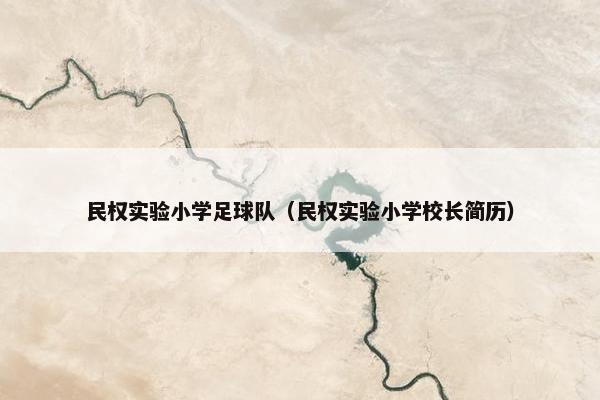 民权实验小学足球队（民权实验小学校长简历）