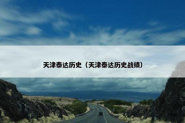 天津泰达历史（天津泰达历史战绩）
