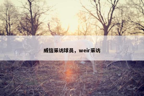 威信采访球员，weir采访