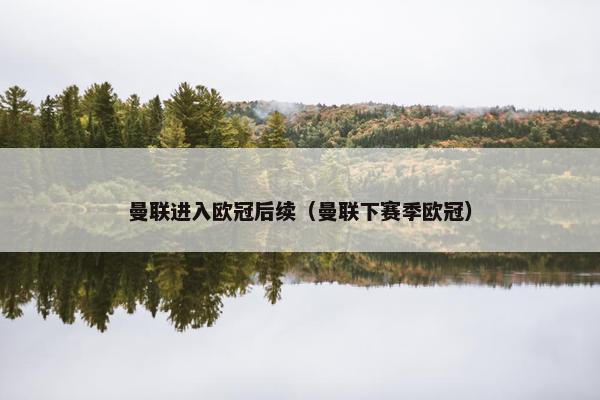 曼联进入欧冠后续（曼联下赛季欧冠）