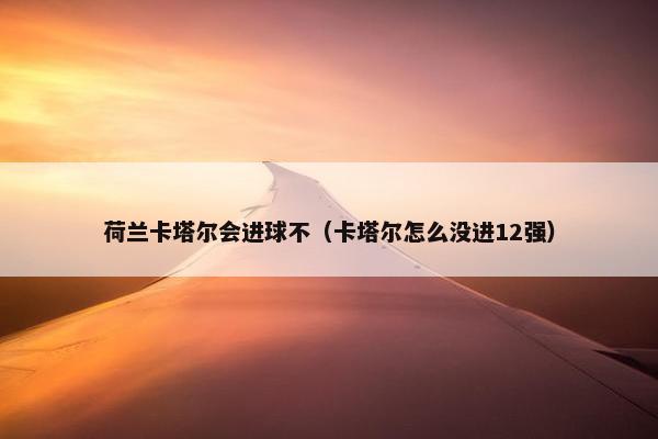 荷兰卡塔尔会进球不（卡塔尔怎么没进12强）