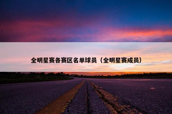 全明星赛各赛区名单球员（全明星赛成员）