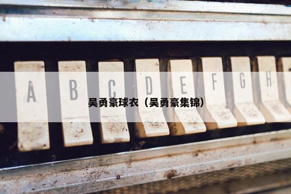 吴勇豪球衣（吴勇豪集锦）