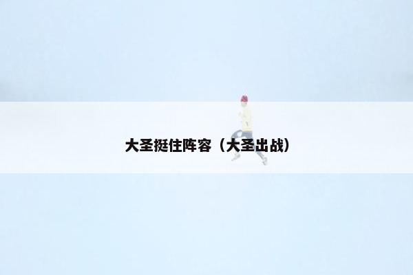 大圣挺住阵容（大圣出战）