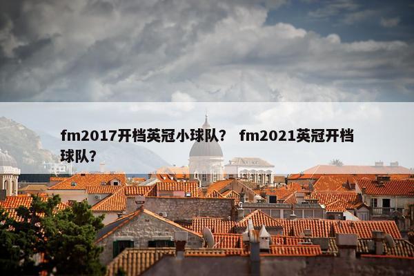fm2017开档英冠小球队？ fm2021英冠开档球队？