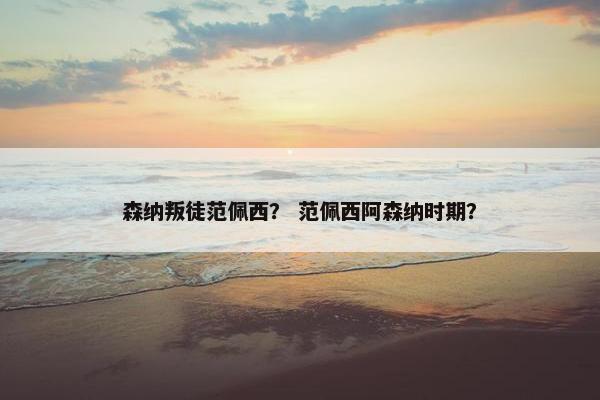 森纳叛徒范佩西？ 范佩西阿森纳时期？