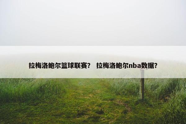 拉梅洛鲍尔篮球联赛？ 拉梅洛鲍尔nba数据？