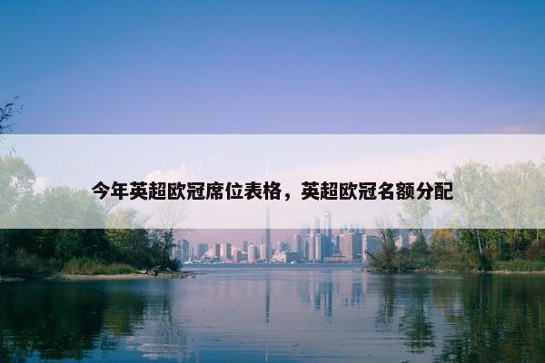 今年英超欧冠席位表格，英超欧冠名额分配