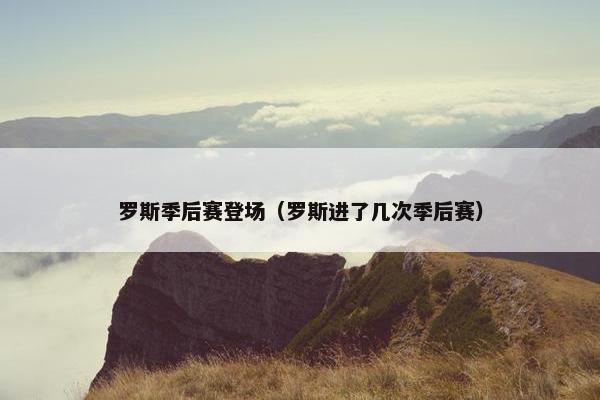 罗斯季后赛登场（罗斯进了几次季后赛）