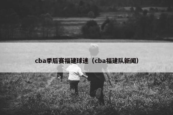cba季后赛福建球迷（cba福建队新闻）