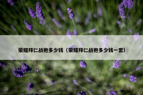 荣耀拜仁战袍多少钱（荣耀拜仁战袍多少钱一套）